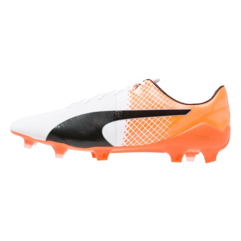 Puma EVOSPEED 1.5 TRICKS FG Chaussures de foot à crampons white/black/shocking orange