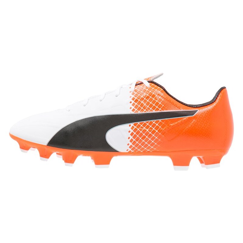 Puma EVOSPEED 4.5 TRICKS FG Chaussures de foot à crampons white/black/shocking orange