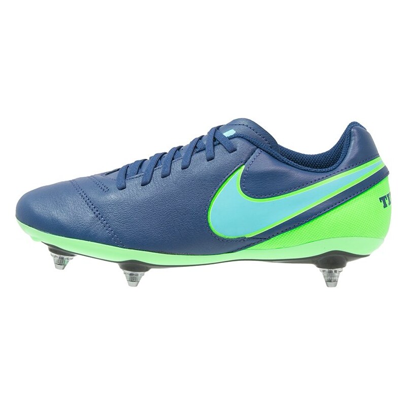 Nike Performance TIEMPO GENIO II SG Chaussures de foot à lamelles coastal blue/polarized blue/rage green