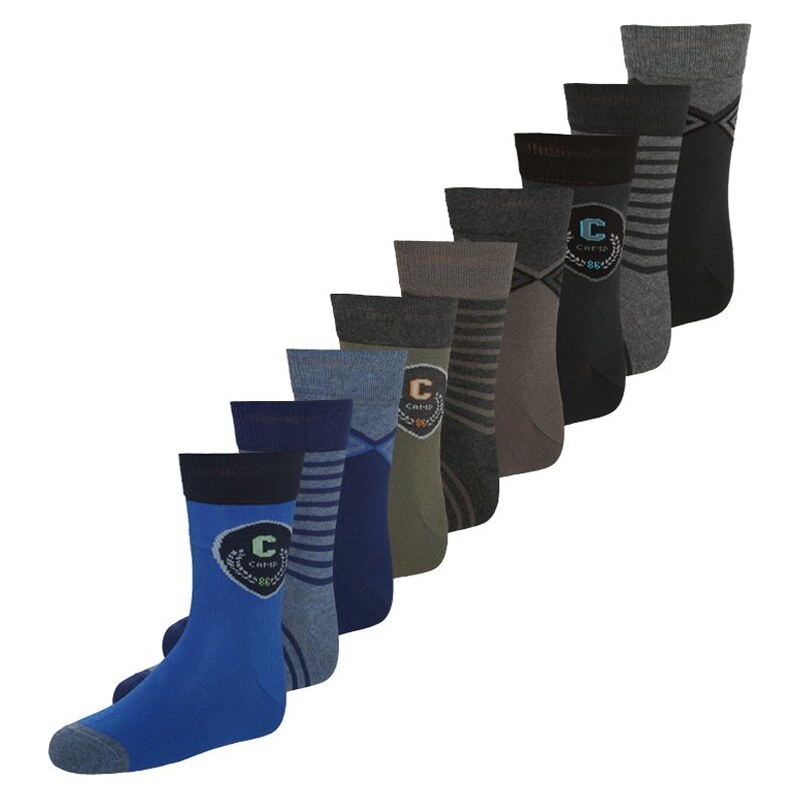 camano 9 PACK Chaussettes dusty olive/olympian blue/black