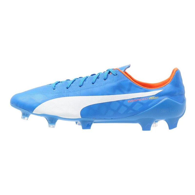 Puma EVOSPEED SL FG Chaussures de foot à crampons electric blue lemonade/white/orange clown fish