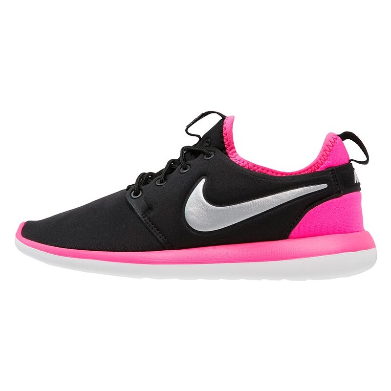 Nike Sportswear ROSHE TWO Baskets basses black/metallic platinum/hyper pink/vivid pink