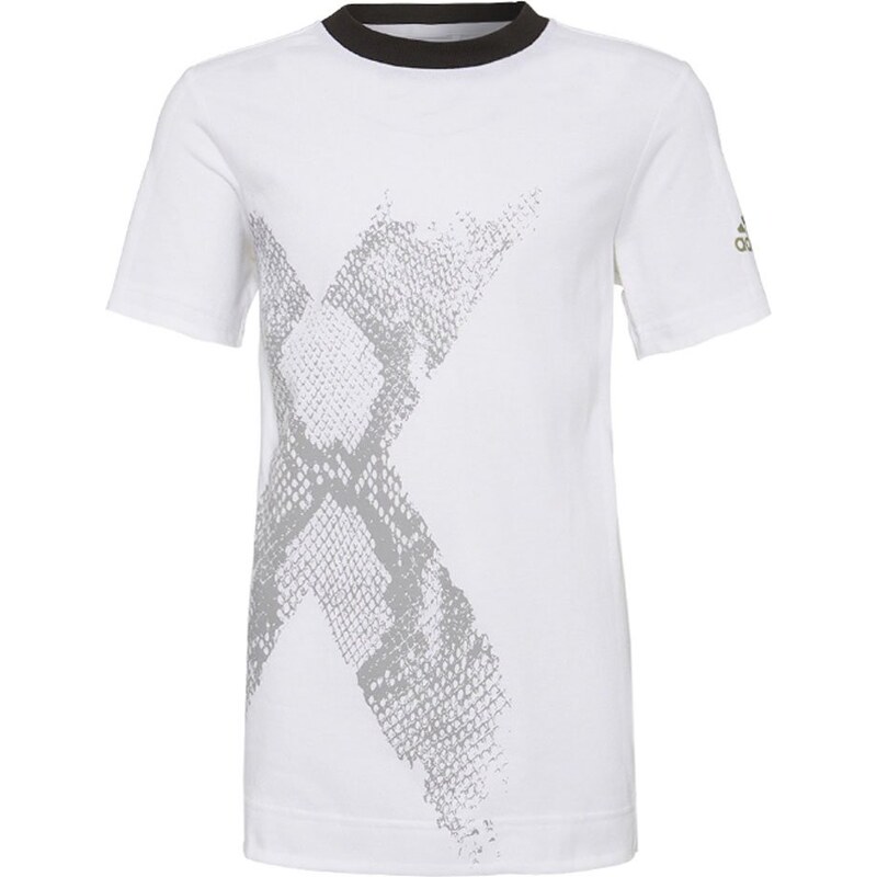 adidas Performance URBAN FOOTBALL QUARTER Tshirt imprimé white/black