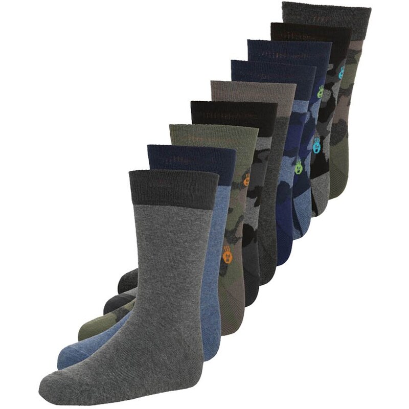 camano 9 PACK Chaussettes dusty olive/blue/black
