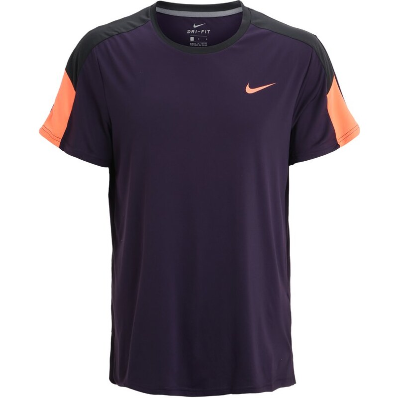 Nike Performance TEAM COURT Tshirt de sport purple dynasty/black/bright mango