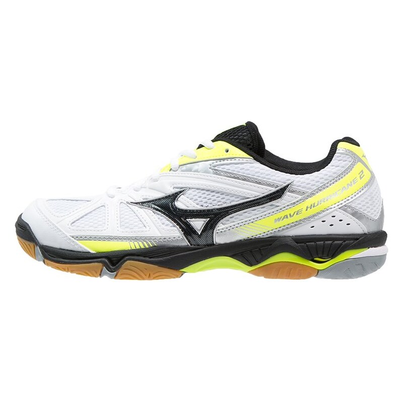 Mizuno WAVE HURRICANE 2 Chaussures de handball white/black/safety yellow