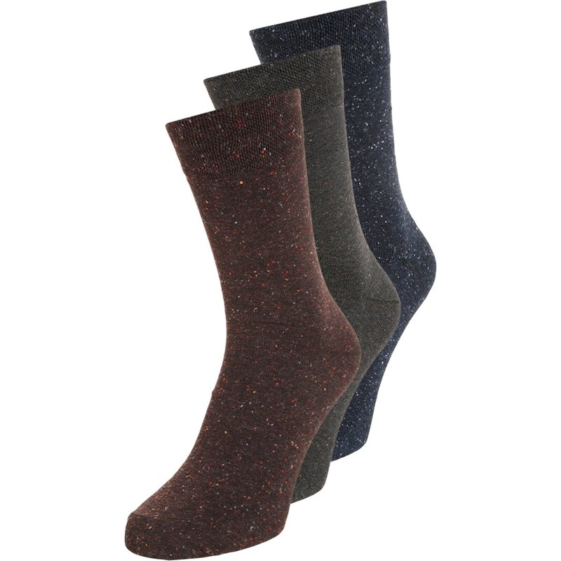 Pier One 3 PACK Chaussettes dark grey/light grey/red