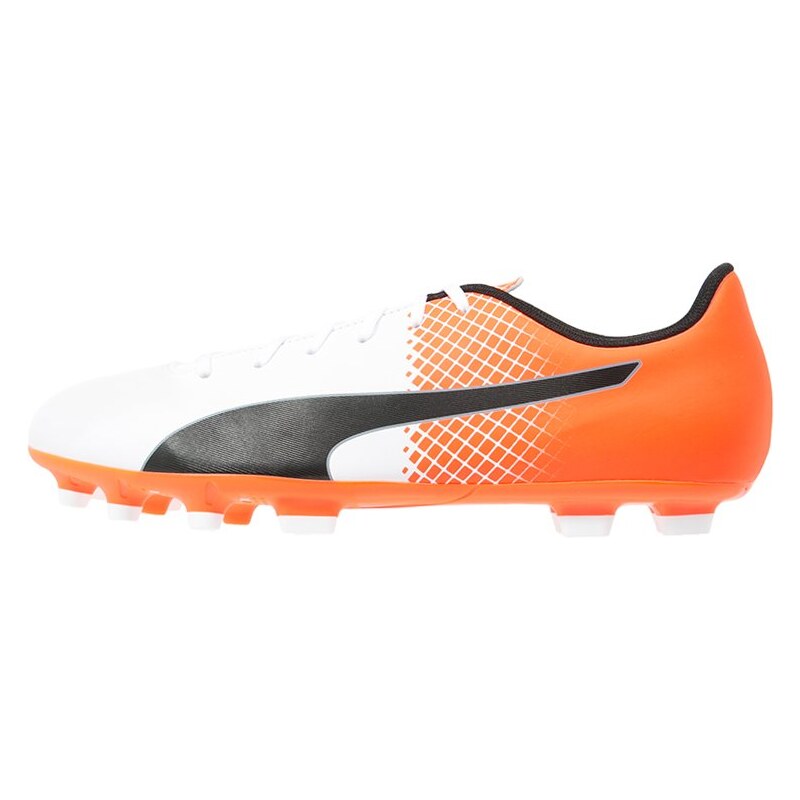 Puma EVOSPEED 5.5 AG Chaussures de foot à crampons white/black/shocking orange