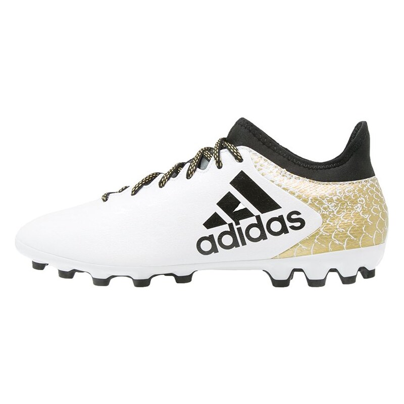 adidas Performance X 16.3 AG Chaussures de foot à crampons white/core black/gold metallic