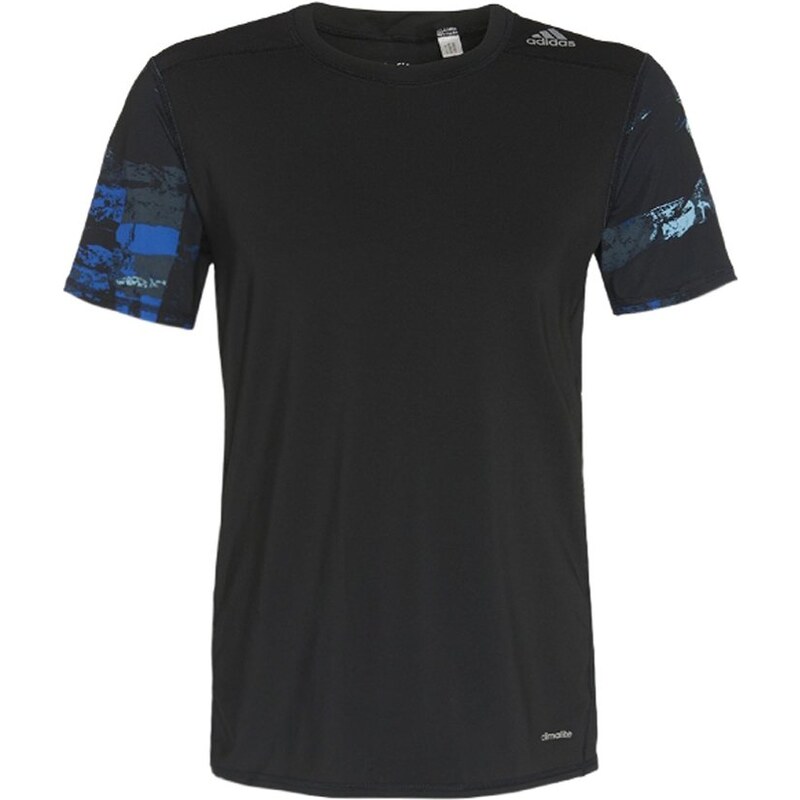 adidas Performance BASE Tshirt de sport black/print/vapour blue