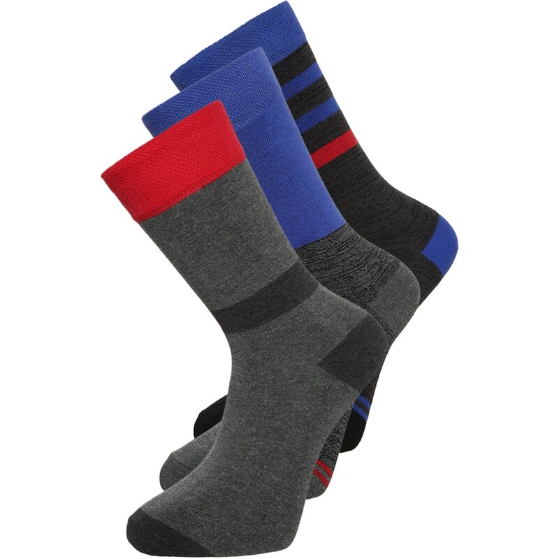 YOURTURN 3 PACK Chaussettes grey/blue/red