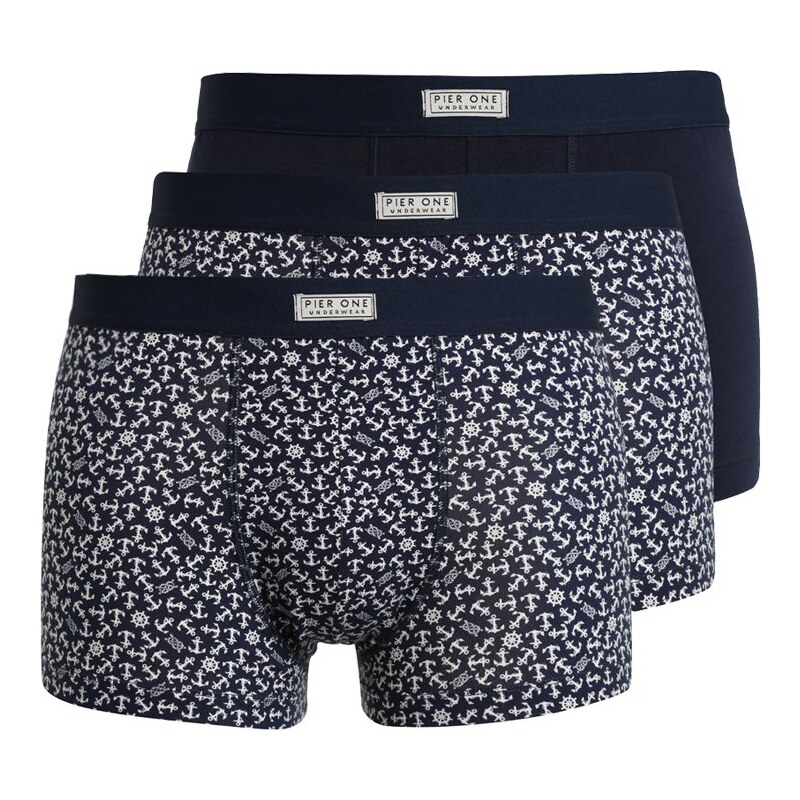 Pier One 3 PACK Shorty blue/white