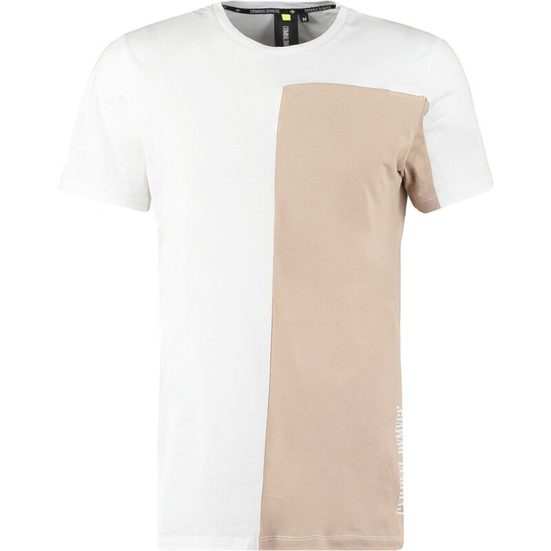 Criminal Damage Tshirt imprimé white/nude