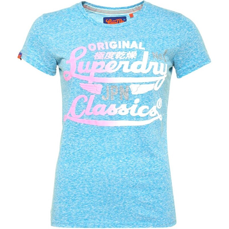 Superdry ICARUS Tshirt imprimé snowy aquamarine