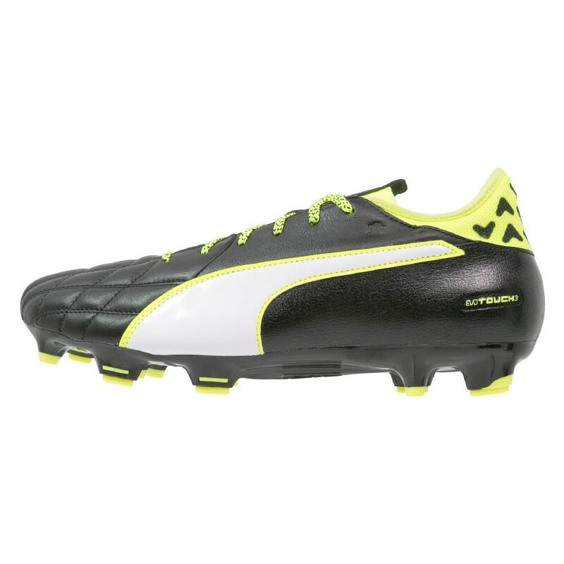 Puma EVOTOUCH 3 FG Chaussures de foot à crampons black/white/safety yellow