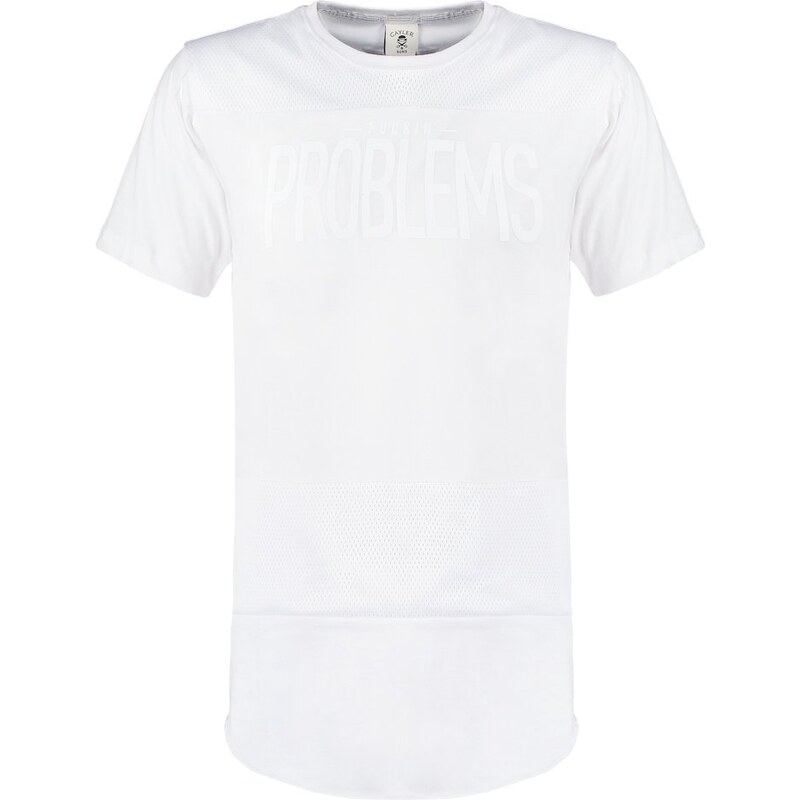 Cayler & Sons C&S PROBLEMS SCALLOP Tshirt imprimé platinum white