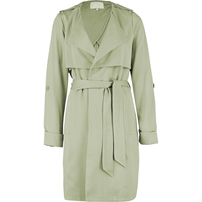 mint&berry Trench dusky green