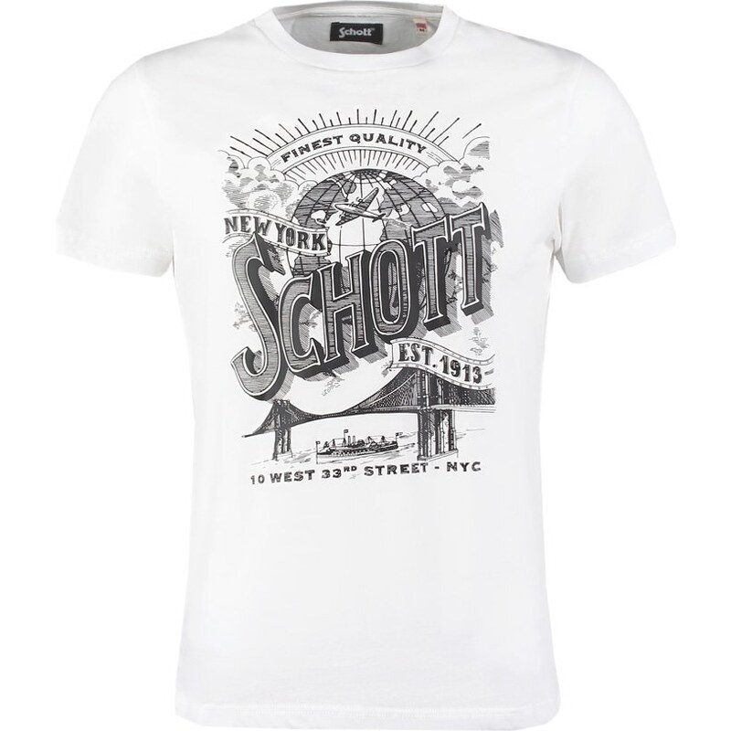 Schott NYC FOX Tshirt imprimé white