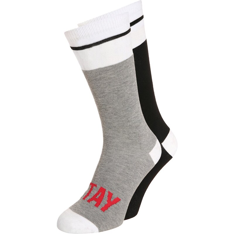 Brooklyn's Own by Rocawear STAY TRUE 2 PACK Chaussettes black/white/red