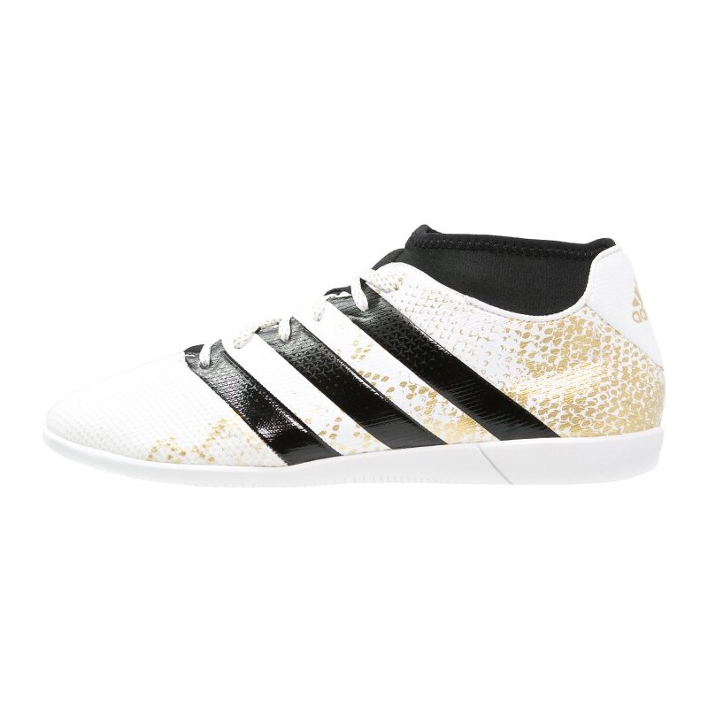 adidas Performance ACE 16.3 PRIMEMESH IN Chaussures de foot en salle white/gold metallic/core black