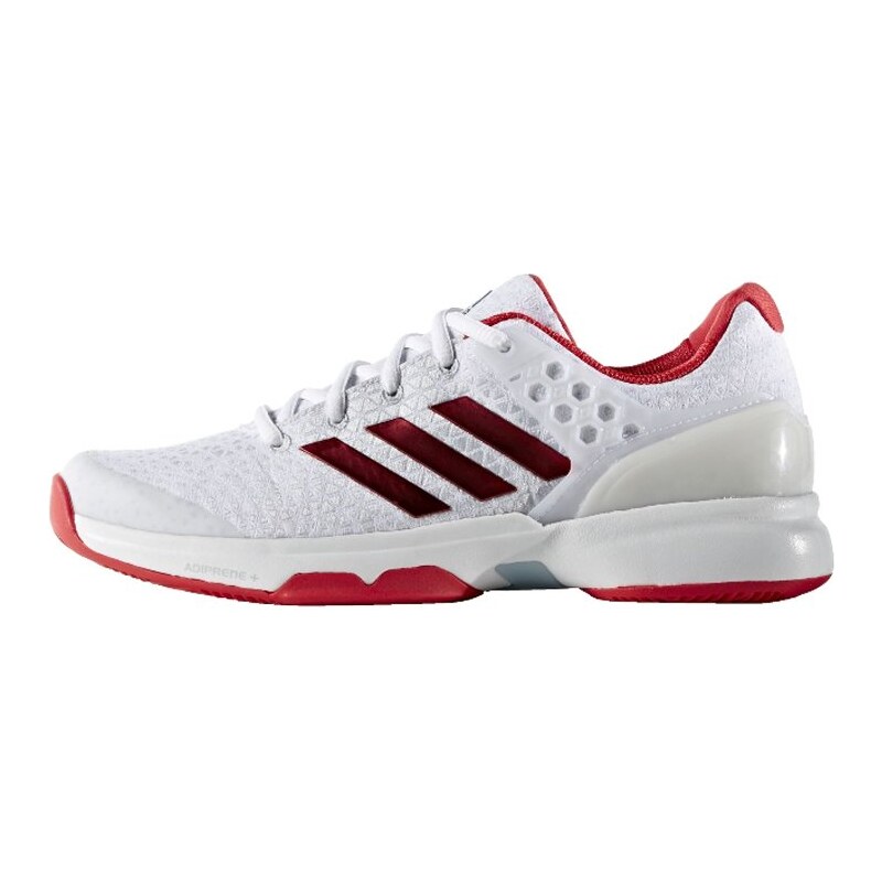 adidas Performance ADIZERO UBERSONIC 2.0 Chaussures de tennis sur terre battue white/ray red/clear grey