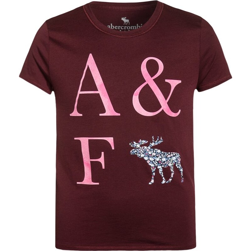 Abercrombie & Fitch Tshirt imprimé burgundy