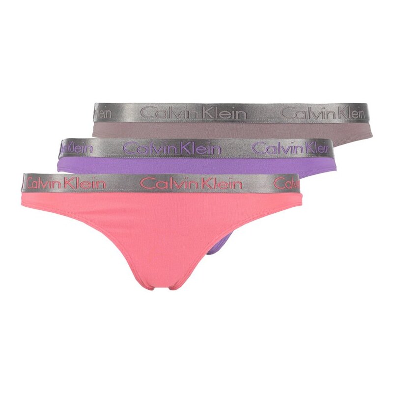 Calvin Klein Underwear 3 PACK String grey/purple/coral