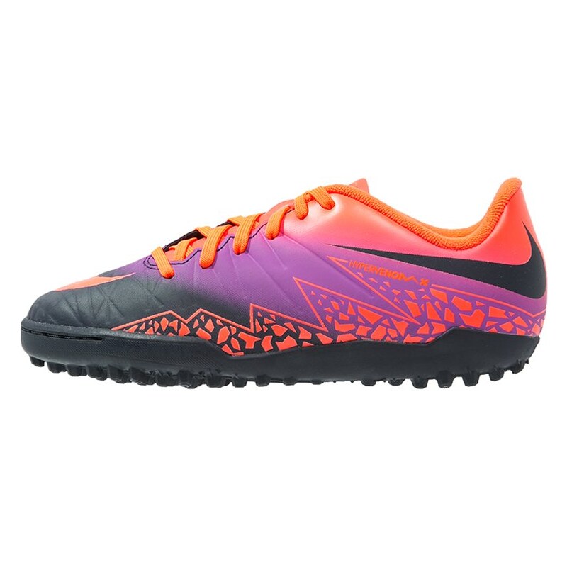Nike Performance HYPERVENOM PHELON II TF Chaussures de foot multicrampons total crimson/obsidian/vivid purple/bright Citrus