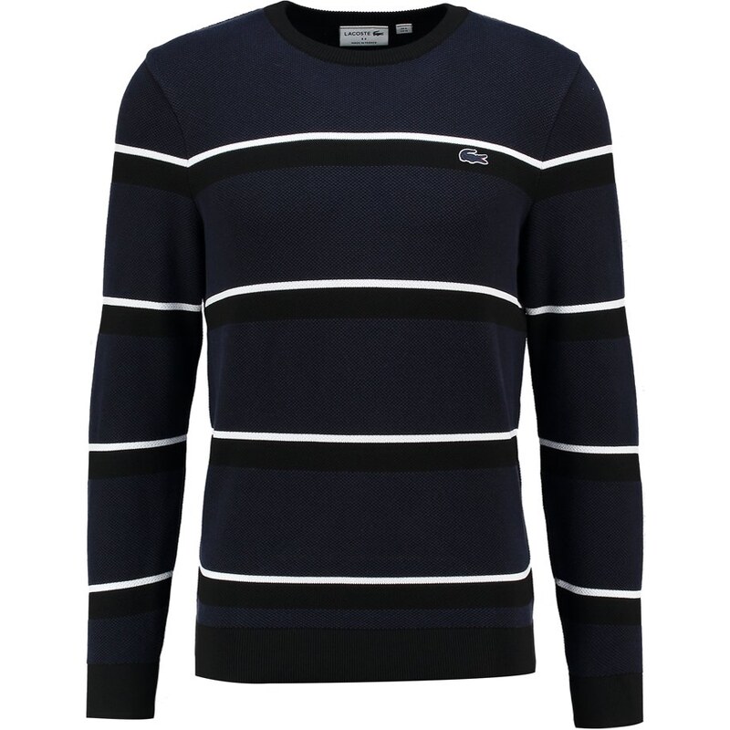 Lacoste Pullover black/navy blue/white