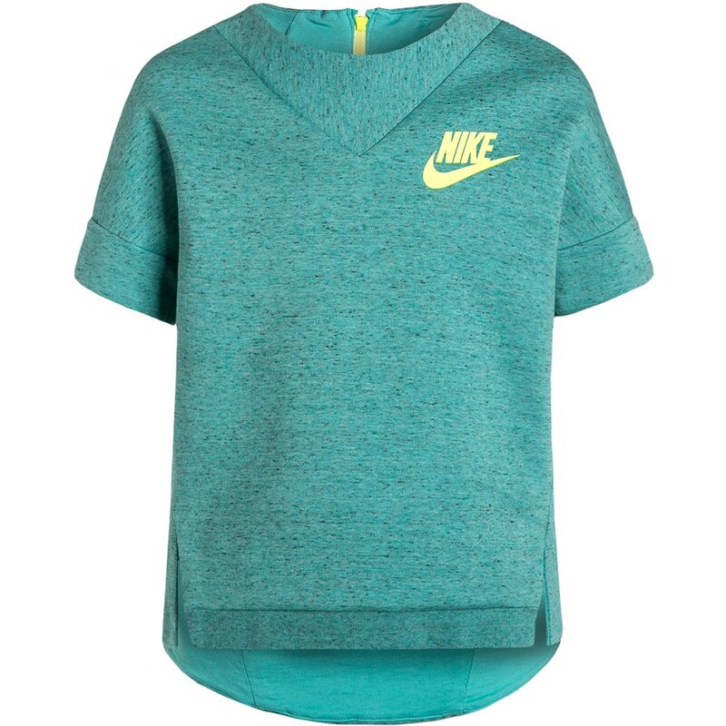 Nike Performance TECH Tshirt imprimé washed teal/heather/volt