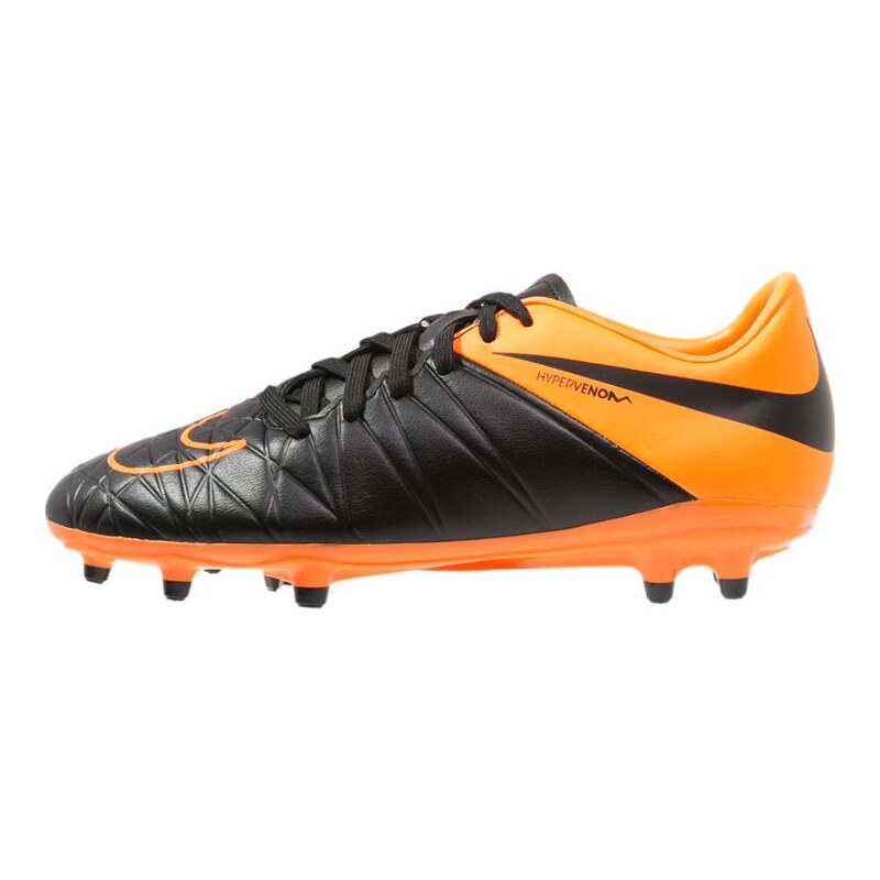 Nike Performance HYPERVENOM PHELON II FG Chaussures de foot à crampons black/total orange