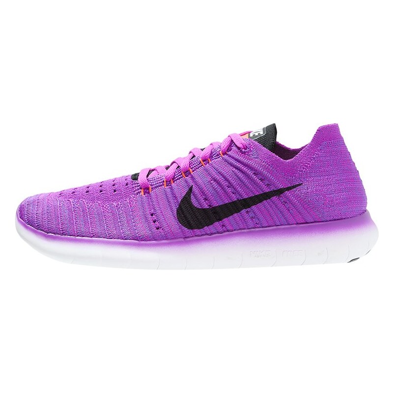 Nike Performance FREE RUN FLYKNIT Chaussures de course neutres hyper violet/black/total crimson/laser orange