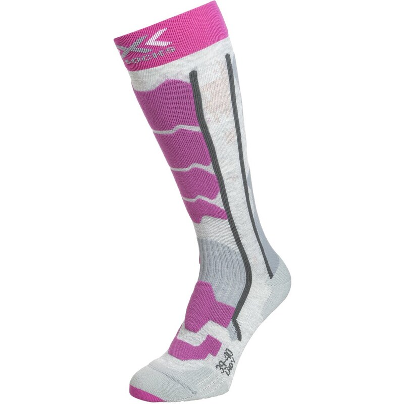 X Socks CONTROL 2.0 Chaussettes de sport light grey mel/violet