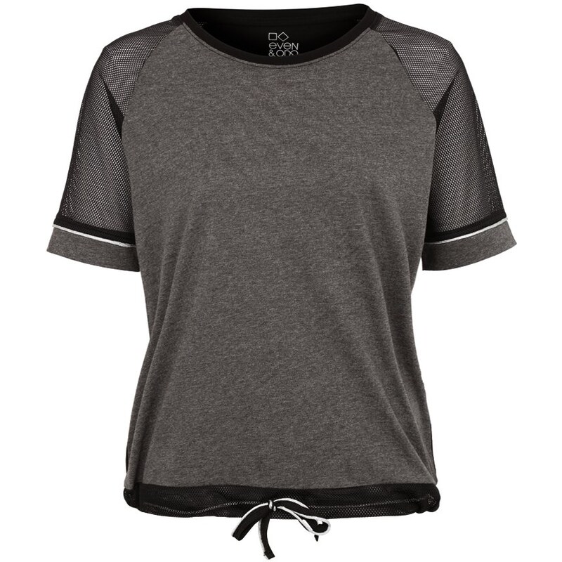 Even&Odd active Tshirt de sport grey melange/black