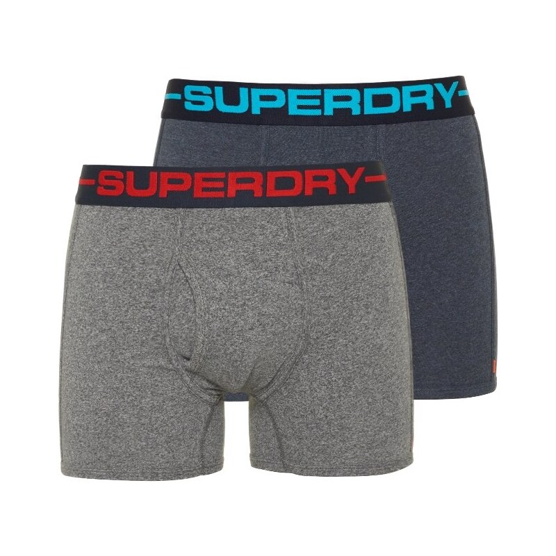 Superdry 2 PACK Shorty light grey/total eclipse