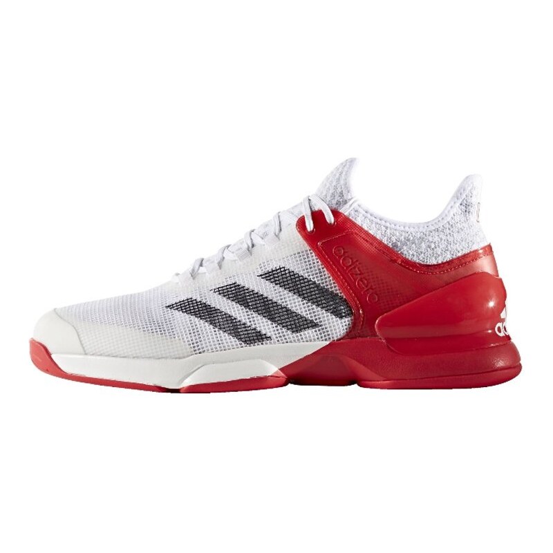 adidas Performance ADIZERO UBERSONIC 2 Chaussures de tennis sur terre battue white/core black/ray red