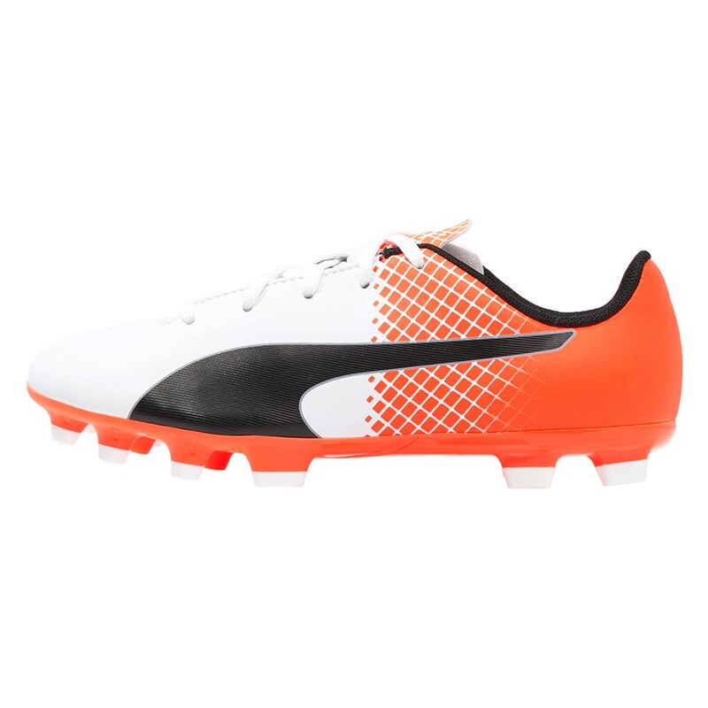 Puma EVOSPEED 5.5 TRICKS AG Chaussures de foot à crampons white/black/shocking orange