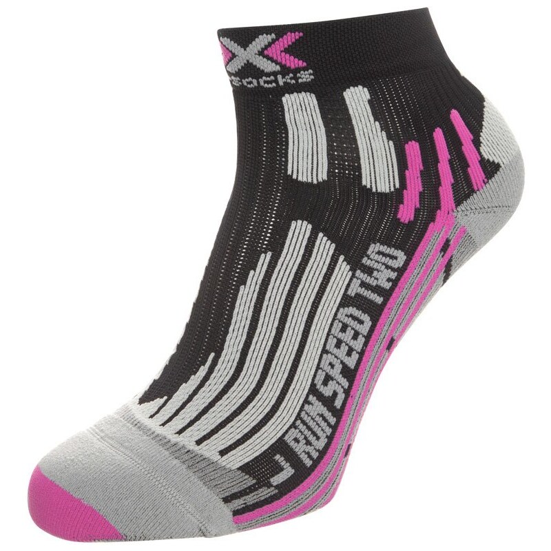 X Socks RUN SPEED TWO Chaussettes de sport black/fuchsia