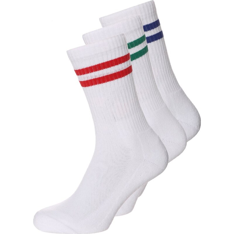 YOURTURN 3 PACK Chaussettes white/colored stripes