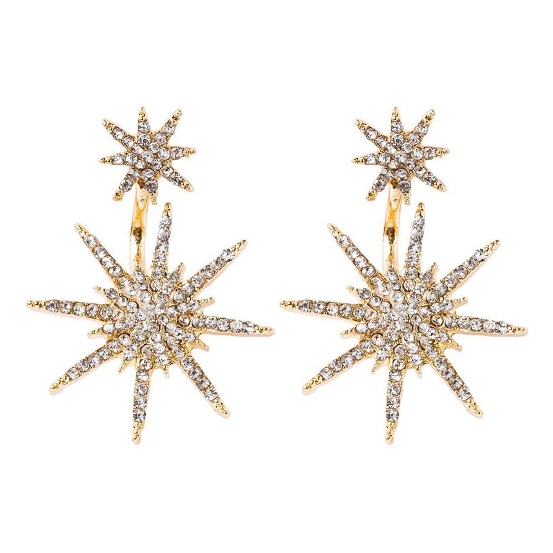 sweet deluxe GALACTIC Boucles d'oreilles gold/crystal