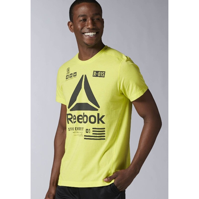 Reebok Tshirt de sport hero yellow