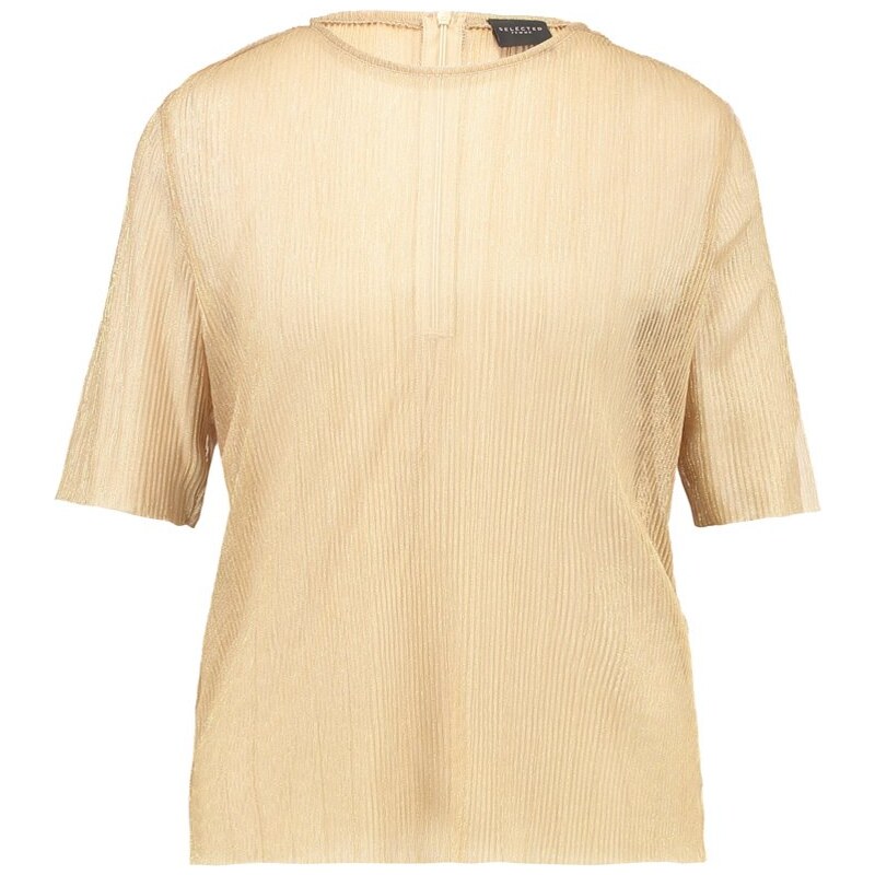 Selected Femme SFNUNE Tshirt imprimé gold colour