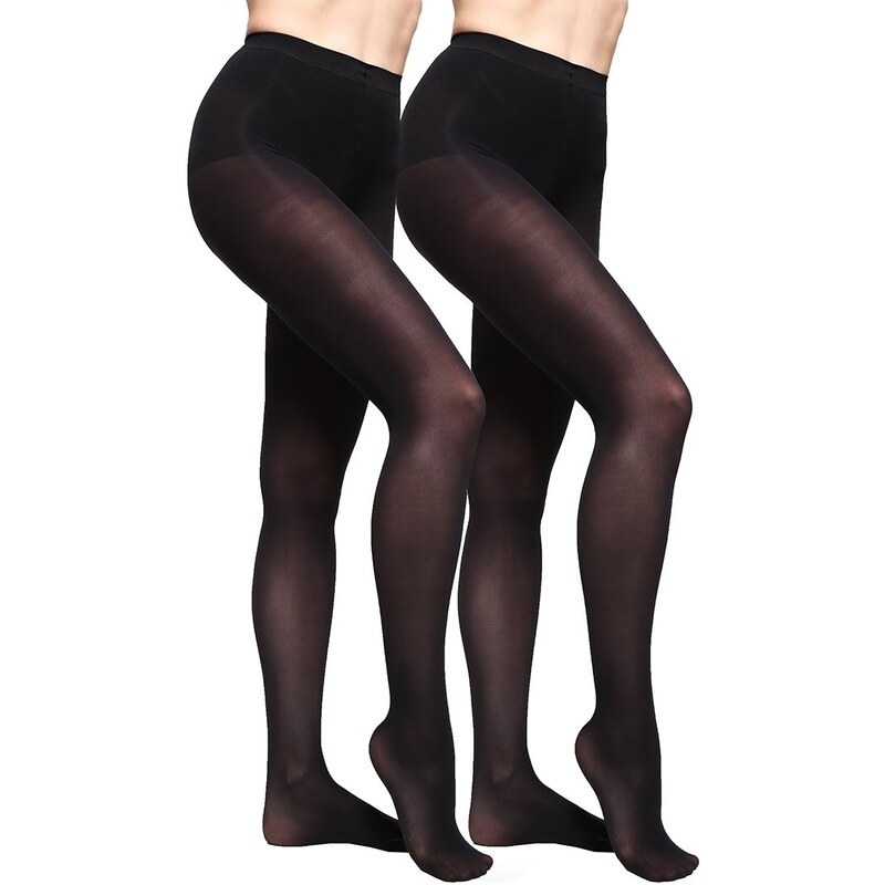 DKNY Intimates OPAQUE 2 PACK Collants black/black