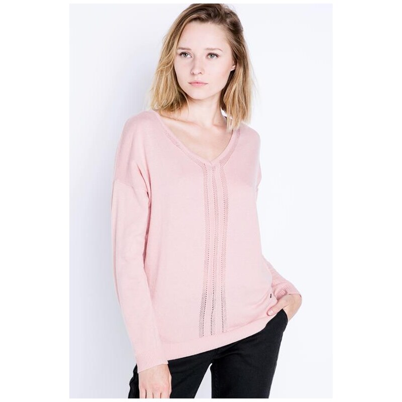Pull femme manches longues Rose Polyamide - Femme Taille XS - Bonobo