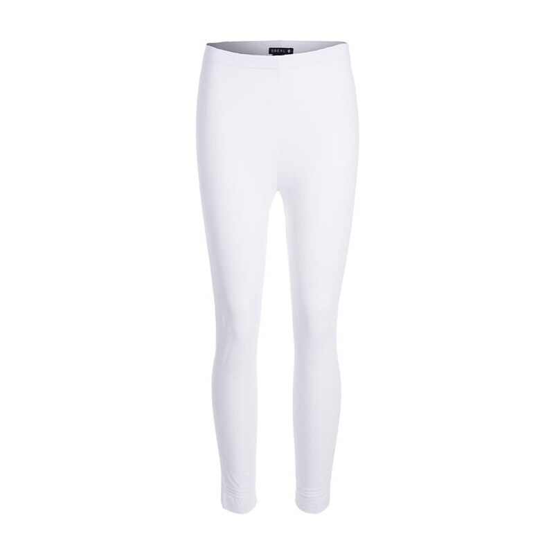 Legging avec petite bande élastique Blanc Coton - Femme Taille 36 - Bréal