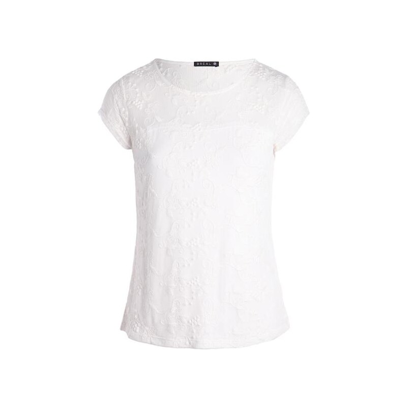 T-shirt avec broderies Beige Elasthanne - Femme Taille 5 - Bréal