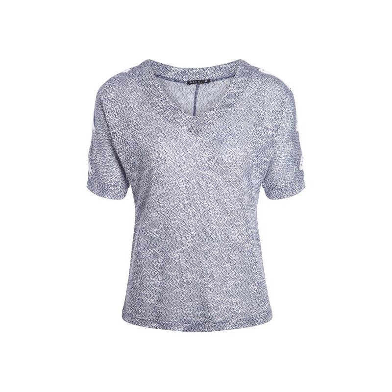 T-shirt manches courtes chiné Bleu Polyester - Femme Taille 2 - Bréal