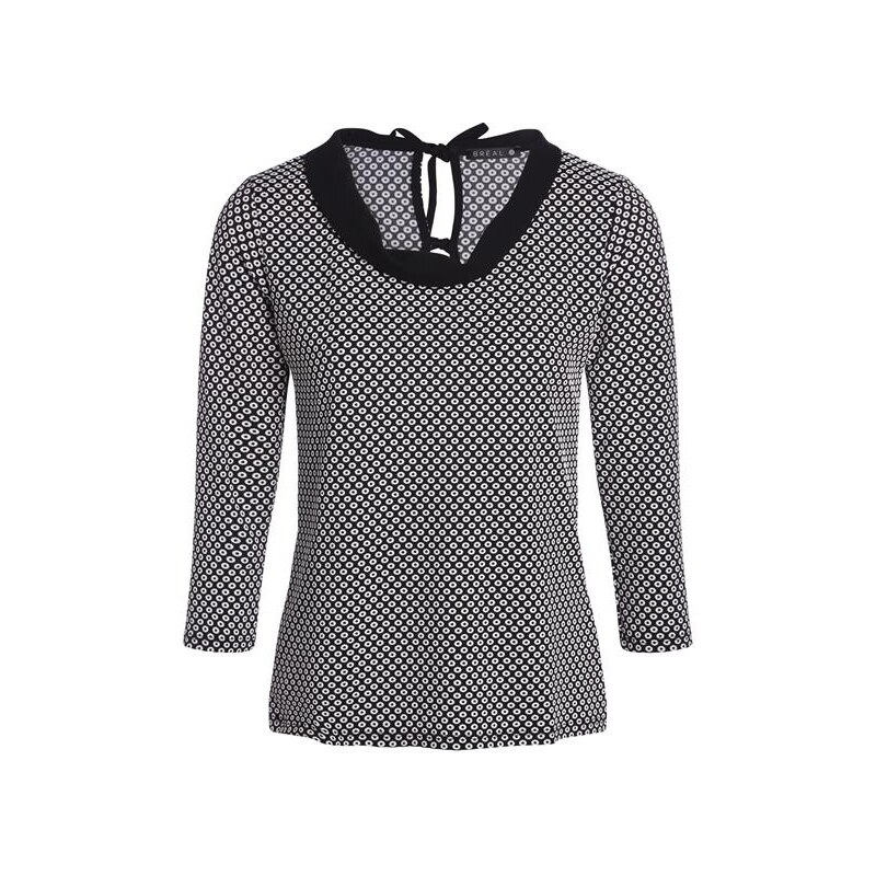 T-shirt motif géométrique Noir Polyester - Femme Taille 1 - Bréal
