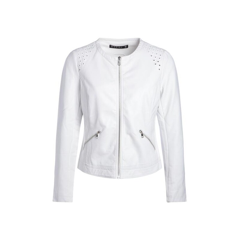 Veste zippée oeillets au col Blanc Polyester - Femme Taille 46 - Bréal