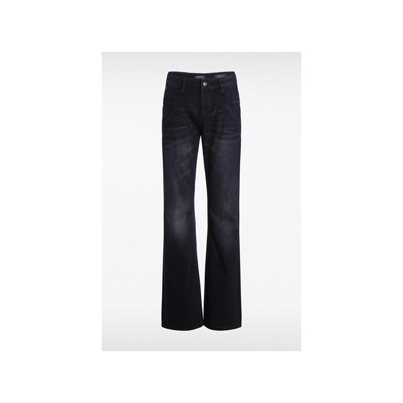 Jeans femme bootcut taille haute Bleu Coton - Femme Taille 34 - Bonobo